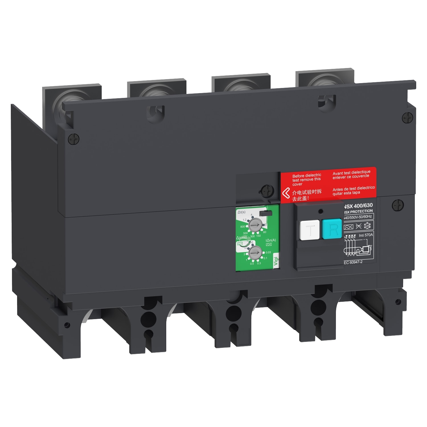 SCHNEIDER ELECTRIC - Modulo di protezione aggiuntivo per correnti differenziali VigiPacT, ComPacT NSX 400/630, 440da VAC a 550VAC, da 30 mA a 30 A, 4 poli