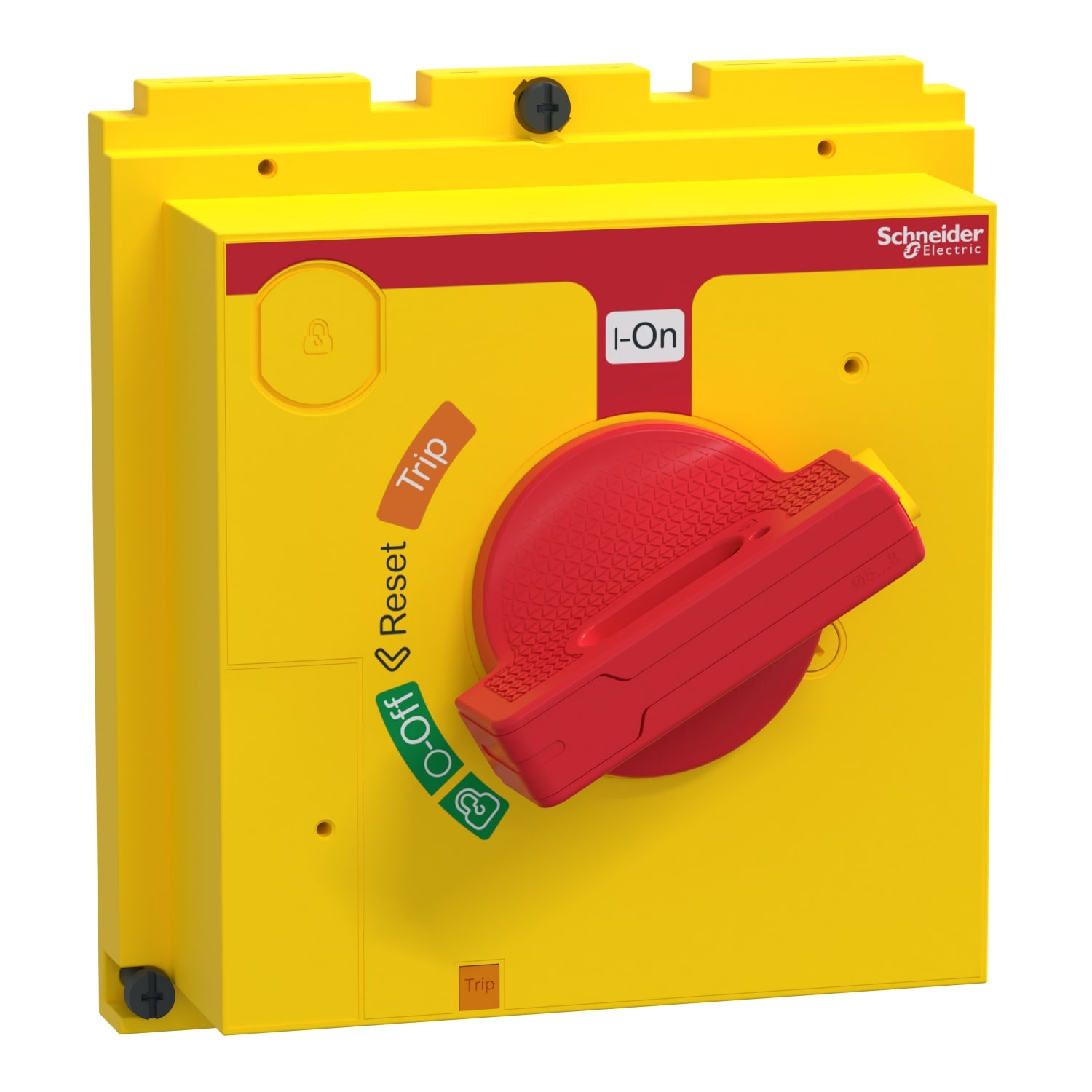 SCHNEIDER ELECTRIC - Manovra rotativa diretta, ComPacT NSX400/630, manovra rossa su fronte giallo, IP40