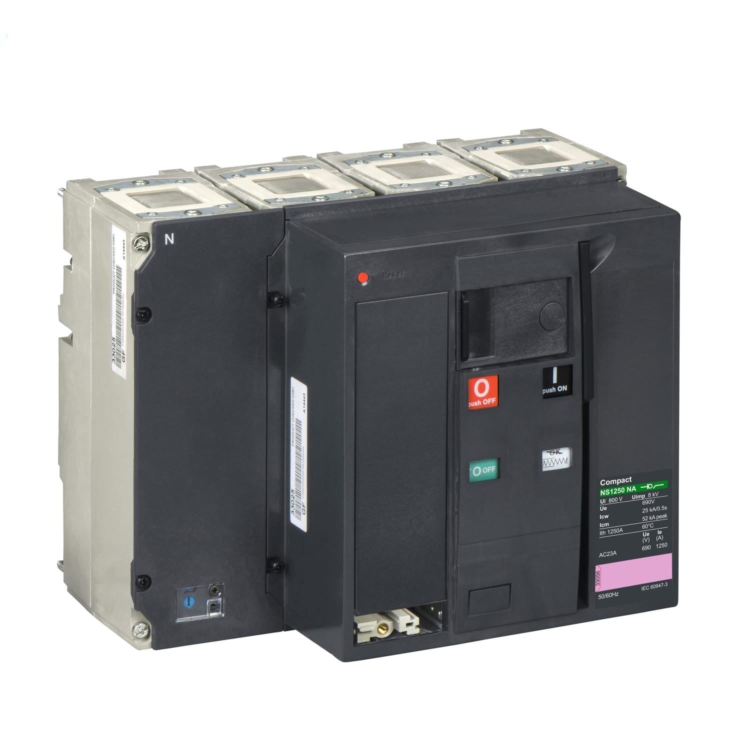 SCHNEIDER ELECTRIC - Blocco interruzione non automatico per ComPacT NSX1250 NA DC PV, 1250 A, 4 poli, corrente continua