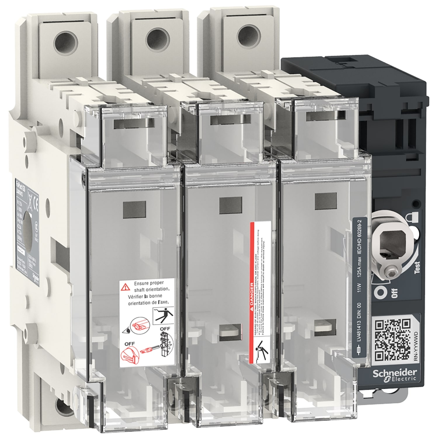 SCHNEIDER ELECTRIC - Interruttore-sezionatore con fusibili, FuPact, FuPactGS DIN125/00, 3 poli