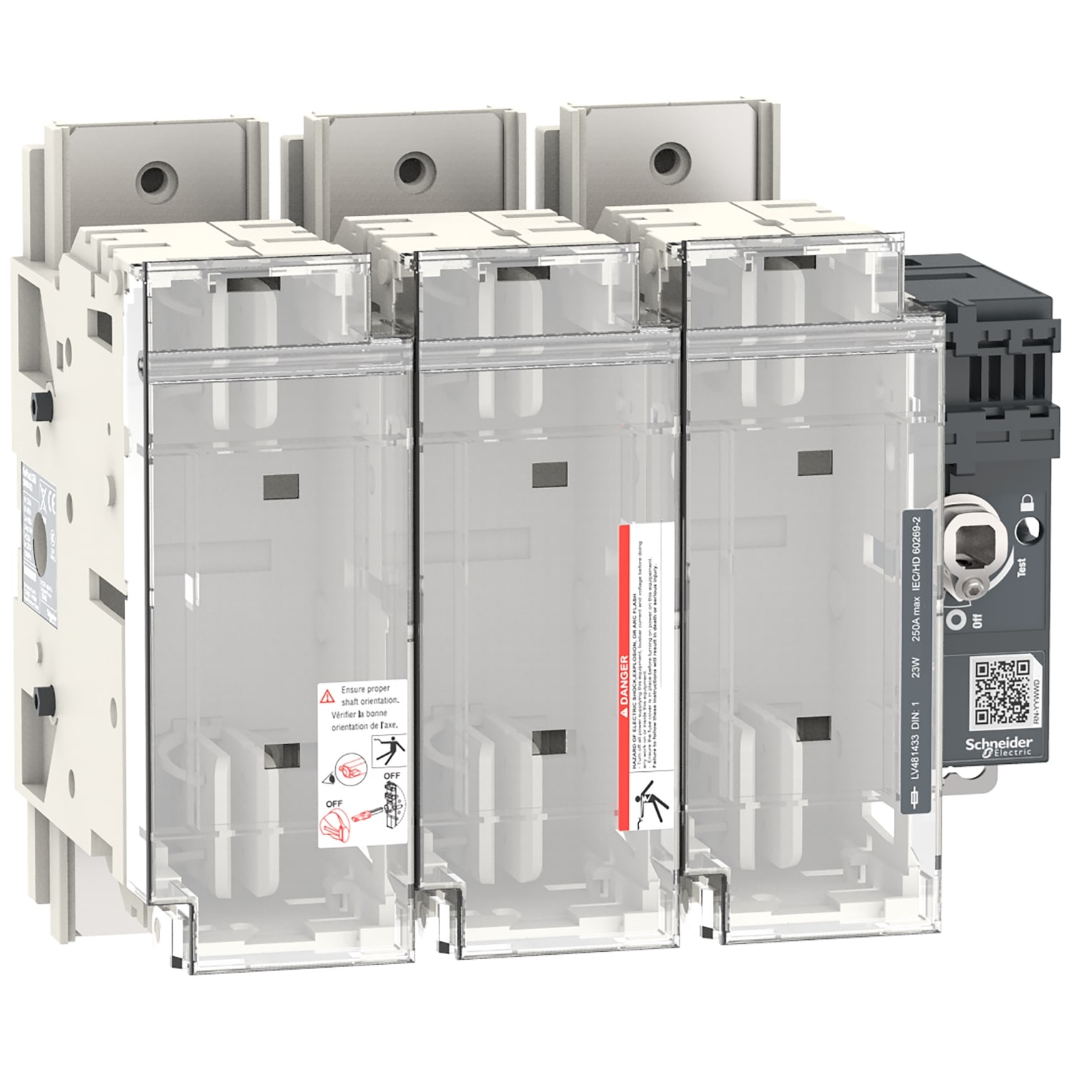 SCHNEIDER ELECTRIC - Interruttore-sezionatore con fusibili, FuPact, FuPactGS DIN250/1, 3 poli