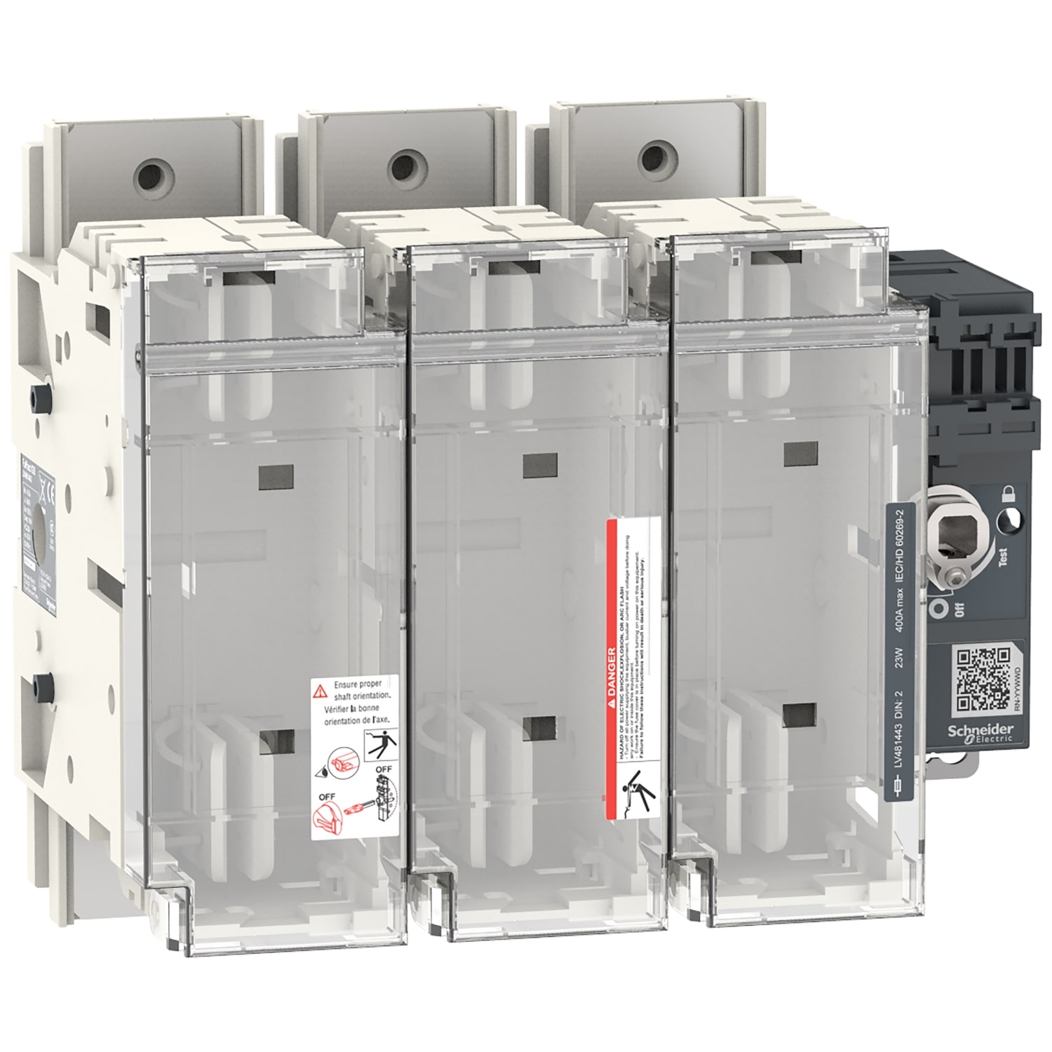 SCHNEIDER ELECTRIC - Interruttore-sezionatore con fusibili, FuPact, FuPactGS DIN400/2, 3 poli