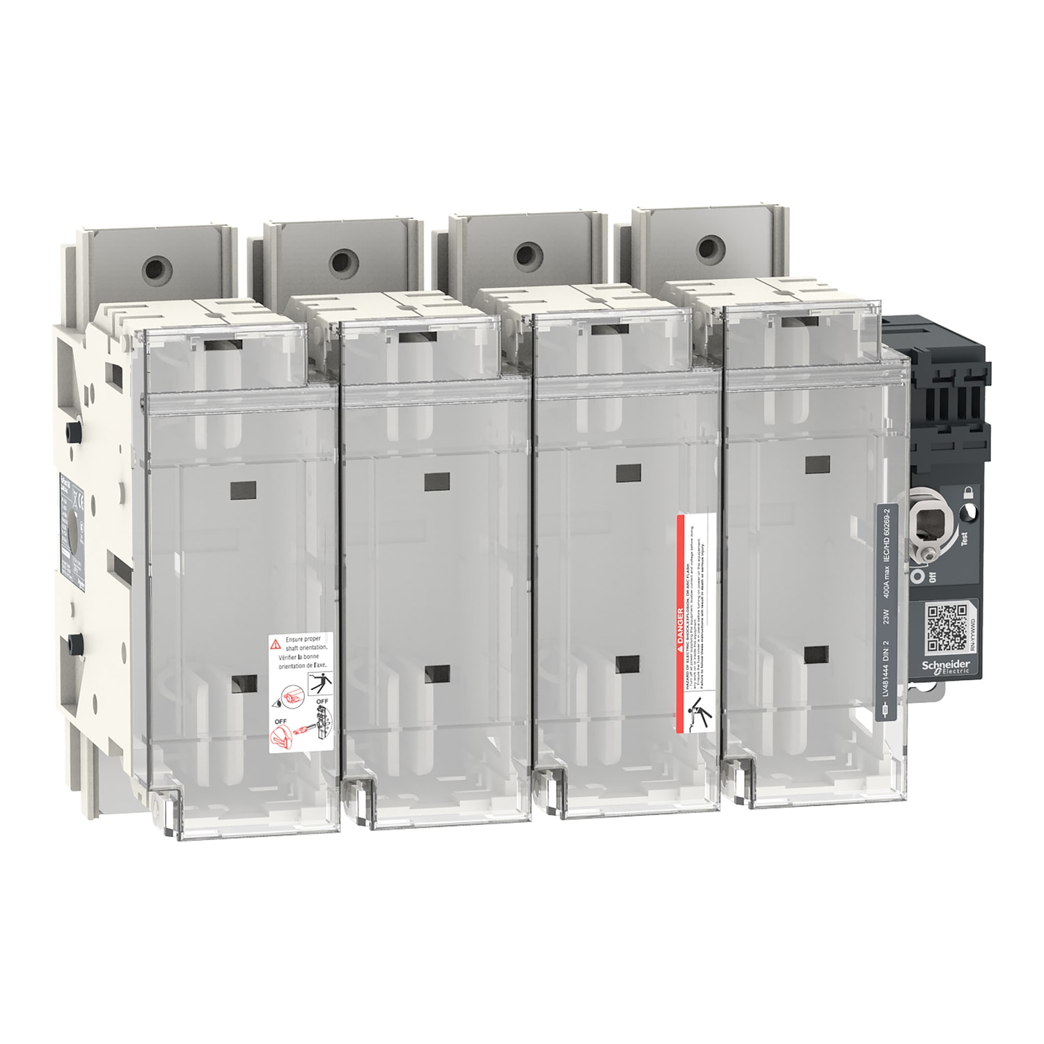 SCHNEIDER ELECTRIC - Interruttore-sezionatore con fusibili, FuPact, FuPactGS DIN400/2, 4 poli