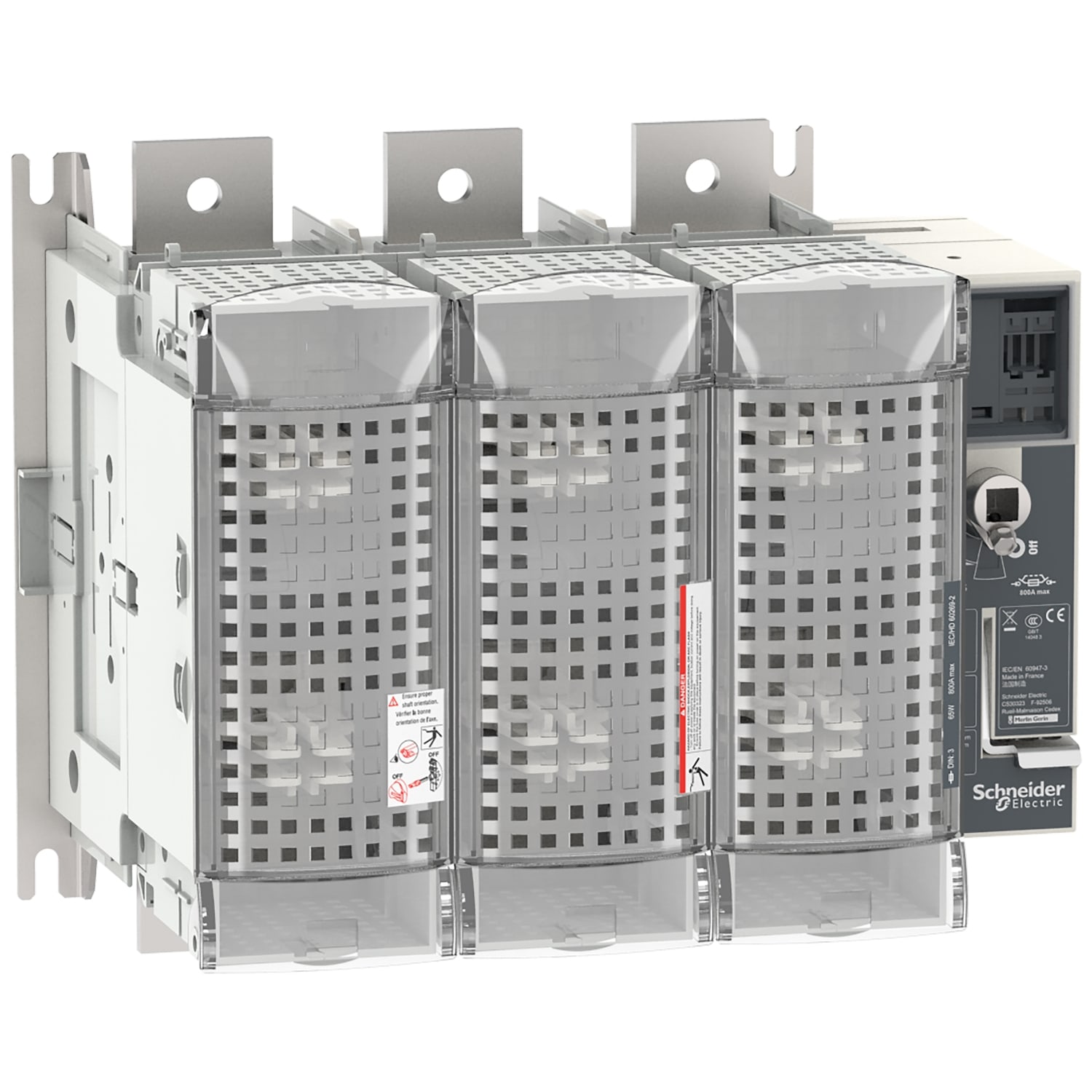 SCHNEIDER ELECTRIC - Interruttore-sezionatore con fusibili, FuPact, FuPactGS DIN800/3, 3 poli