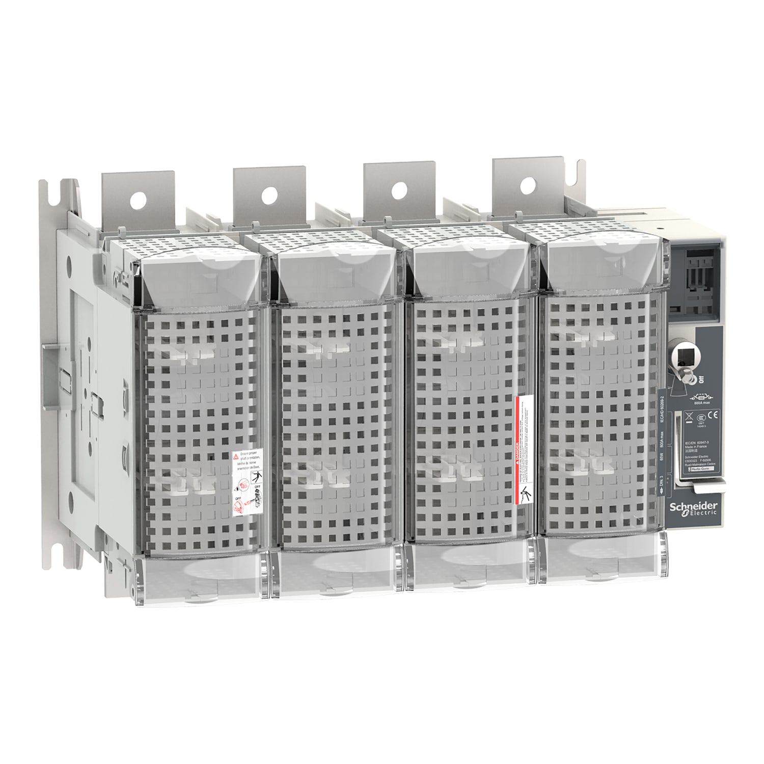 SCHNEIDER ELECTRIC - Interruttore-sezionatore con fusibili, FuPact, FuPactGS DIN800/3, 4 poli