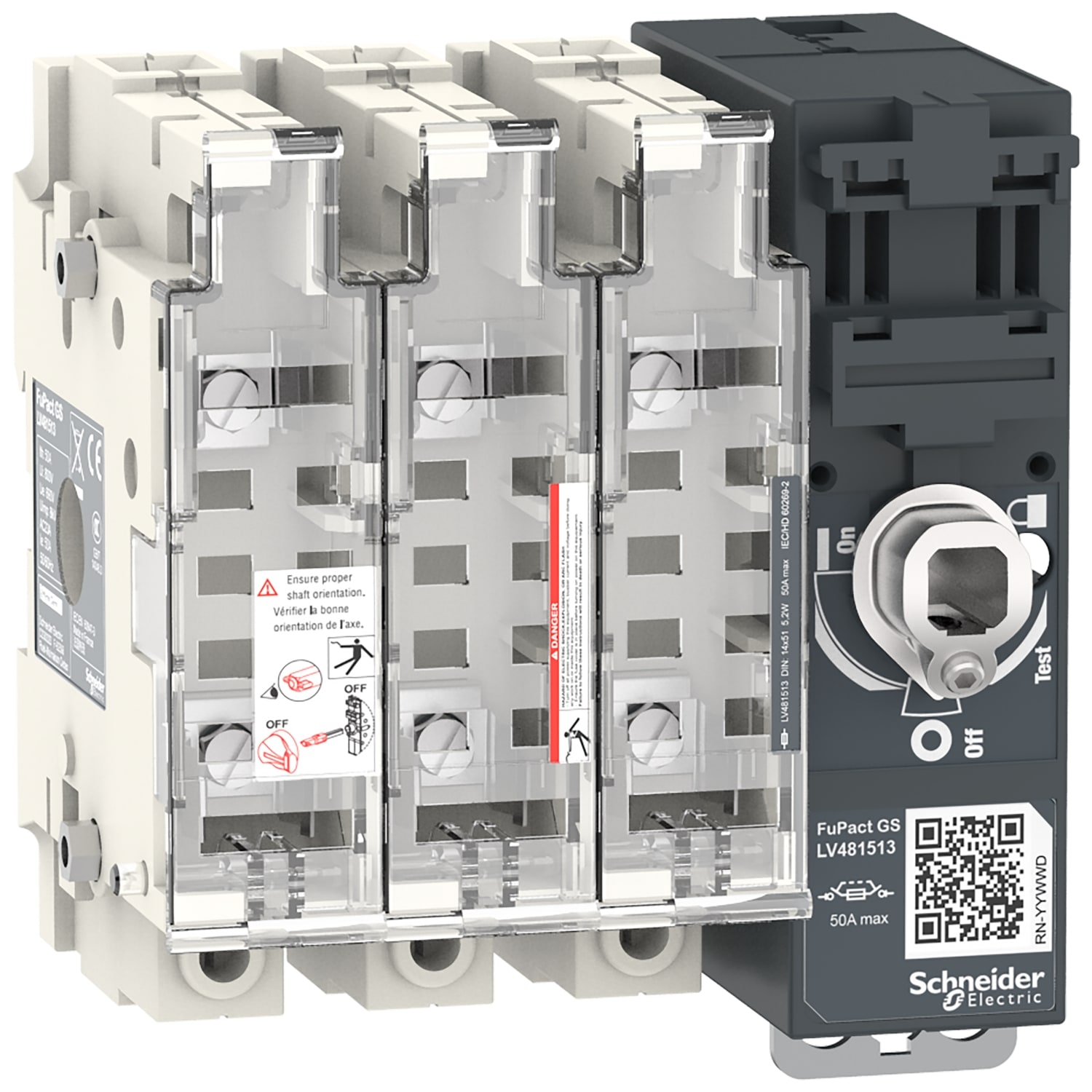 SCHNEIDER ELECTRIC - Interruttore-sezionatore con fusibili, FuPact, FuPactGS NFC50, 3 poli