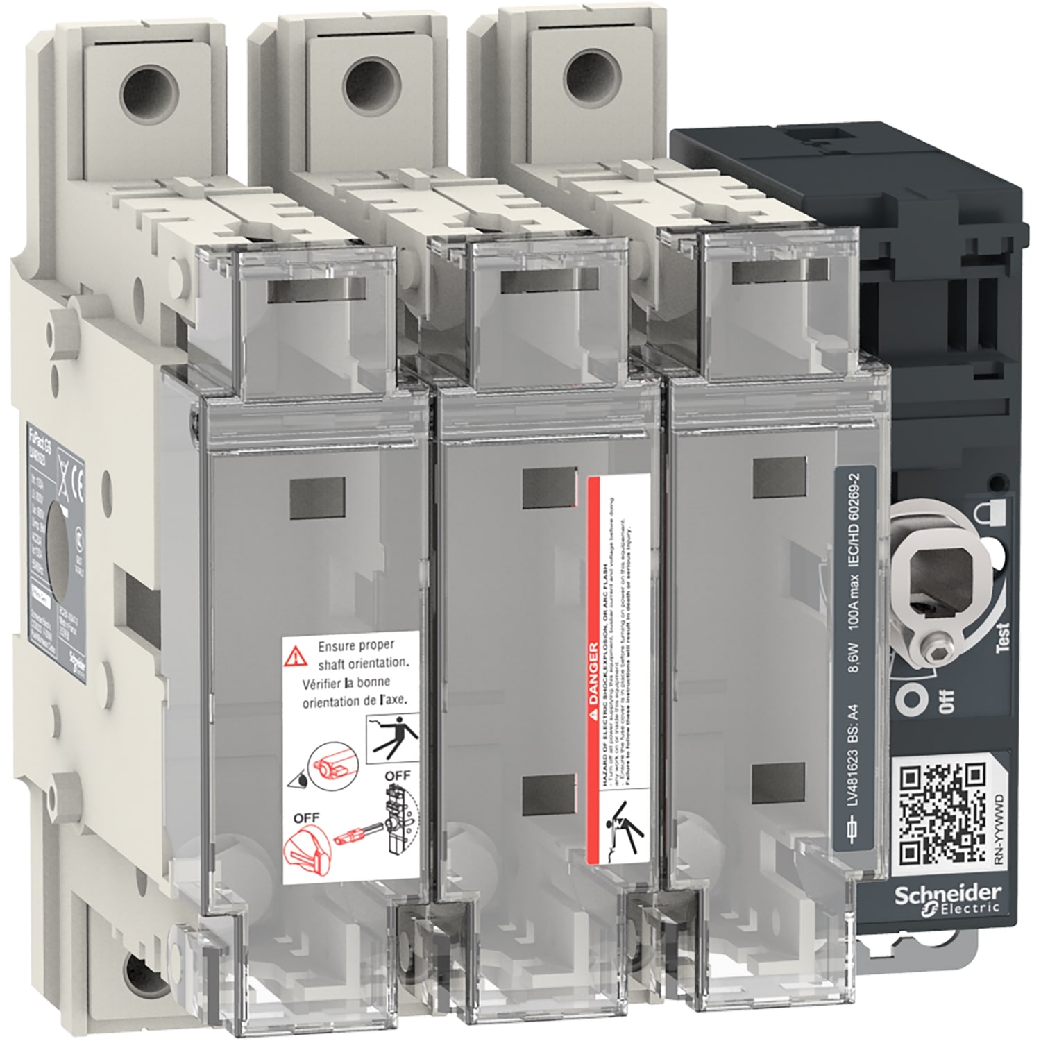 SCHNEIDER ELECTRIC - Interruttore-sezionatore con fusibili, FuPact, FuPactGS BS100, 3 poli