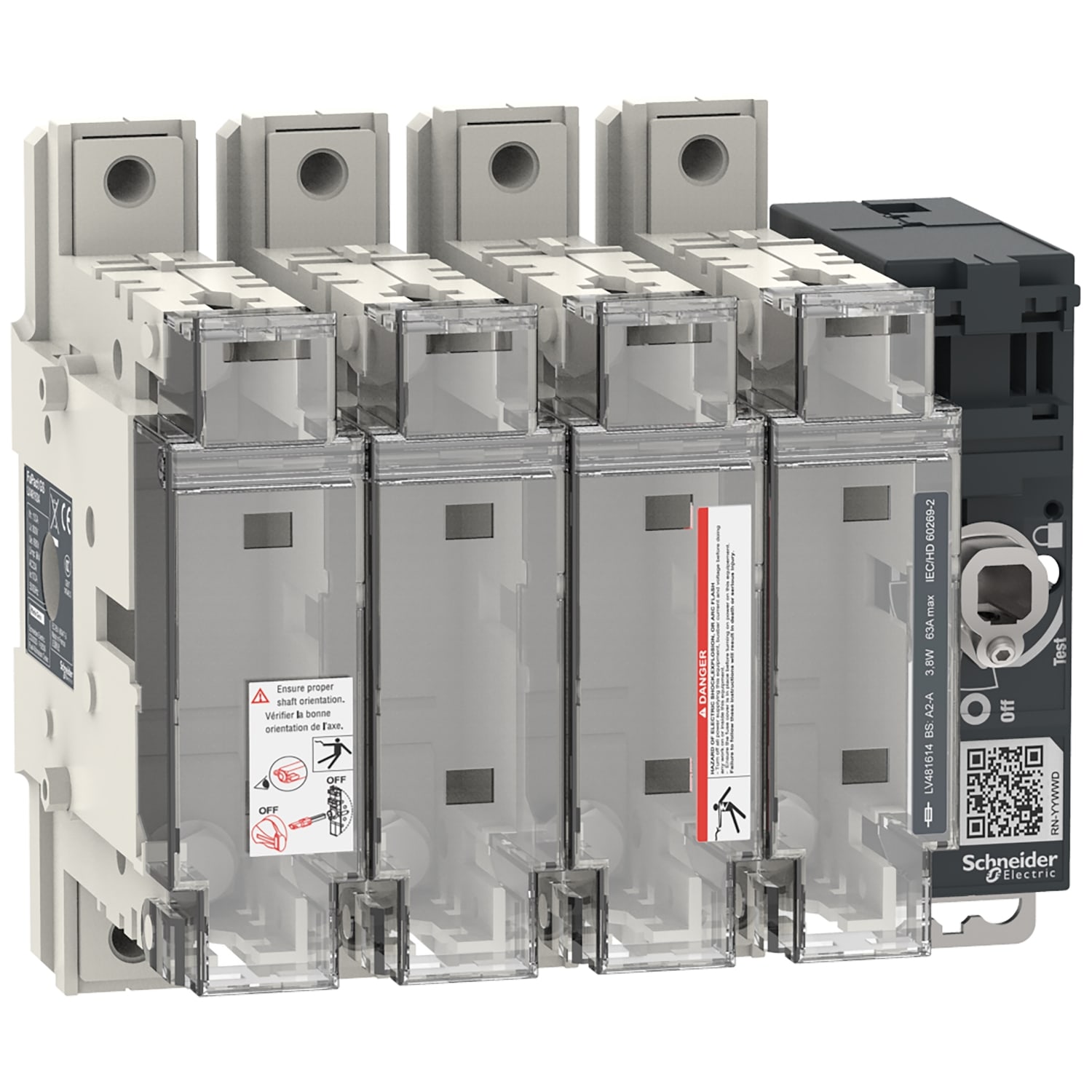 SCHNEIDER ELECTRIC - Interruttore-sezionatore con fusibili, FuPact, FuPactGS BS100, 4 poli