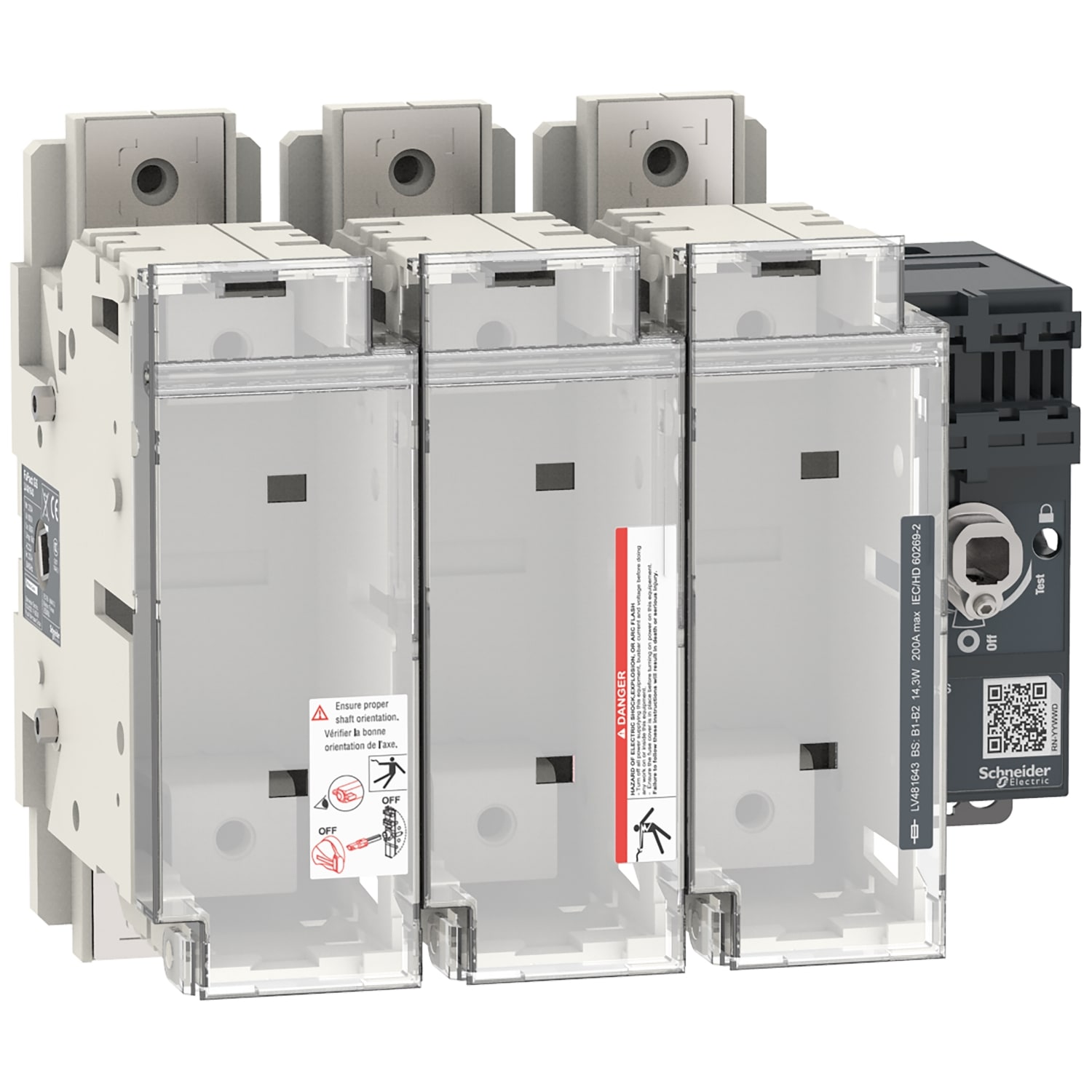 SCHNEIDER ELECTRIC - Interruttore-sezionatore con fusibili, FuPact, FuPactGS BS200, 3 poli
