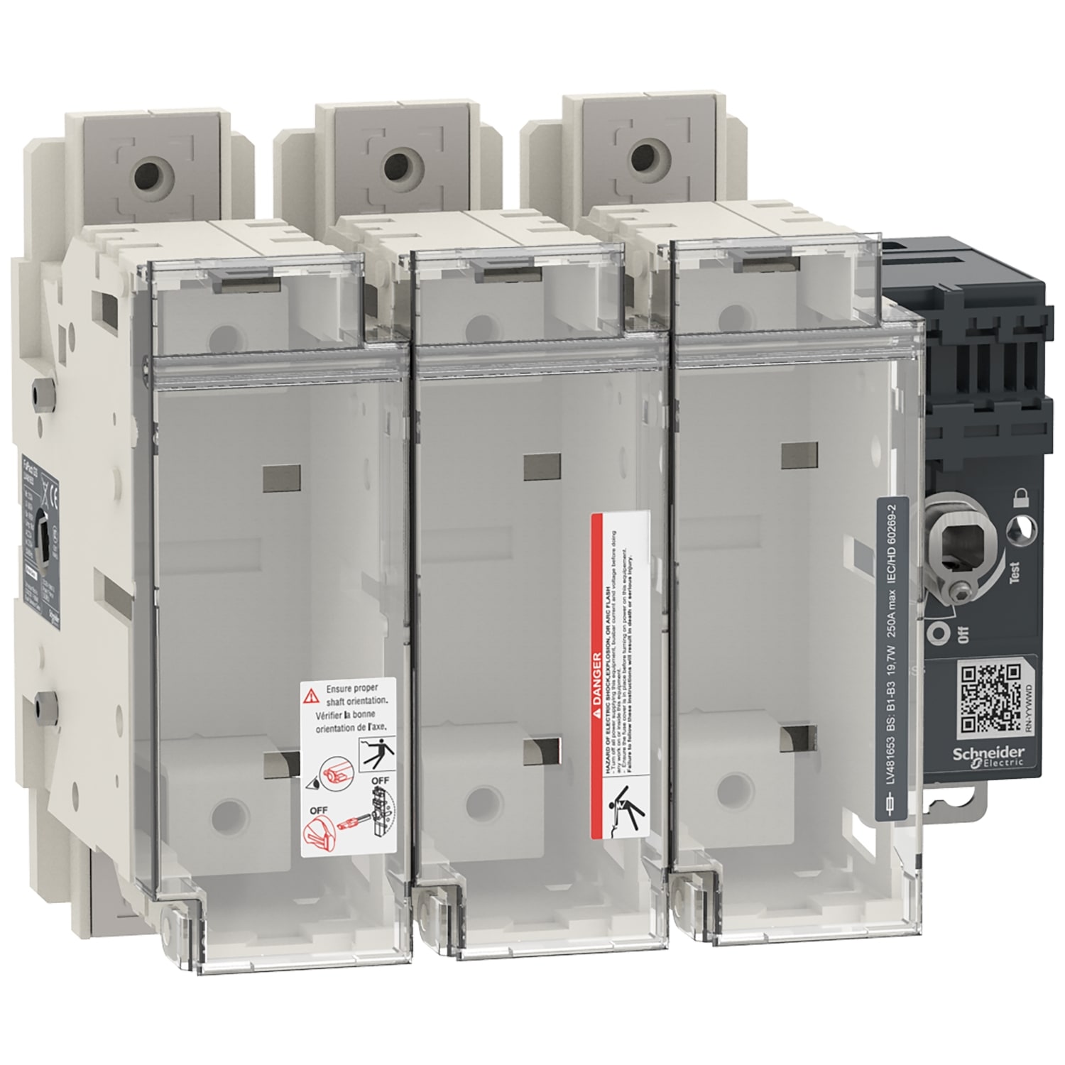 SCHNEIDER ELECTRIC - Interruttore-sezionatore con fusibili, FuPact, FuPactGS BS250, 3 poli