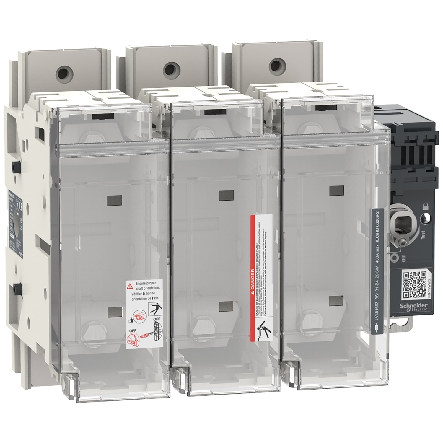 SCHNEIDER ELECTRIC - Interruttore-sezionatore con fusibili, FuPact, FuPactGS BS400, 3 poli