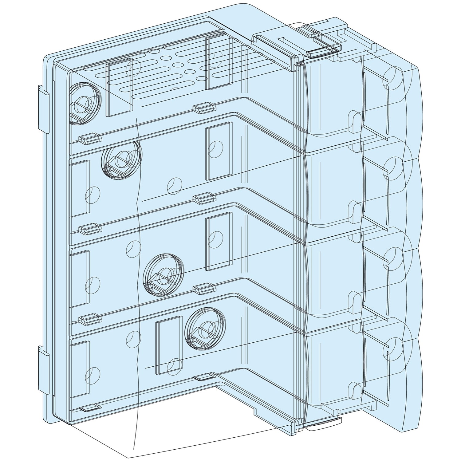 SCHNEIDER ELECTRIC - Collegamenti, Linergy, Linergy, Blocco alim .Powerclip INS-NS250 H