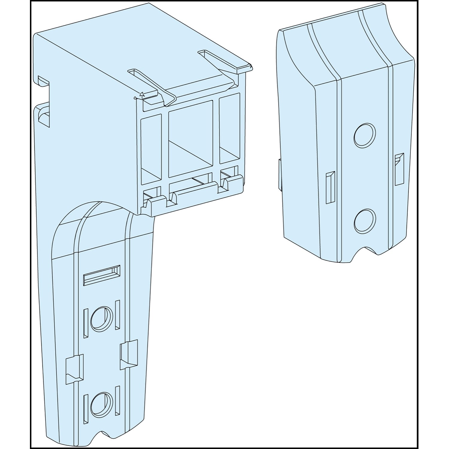 SCHNEIDER ELECTRIC - 10 supporti regolabili per canaline H
