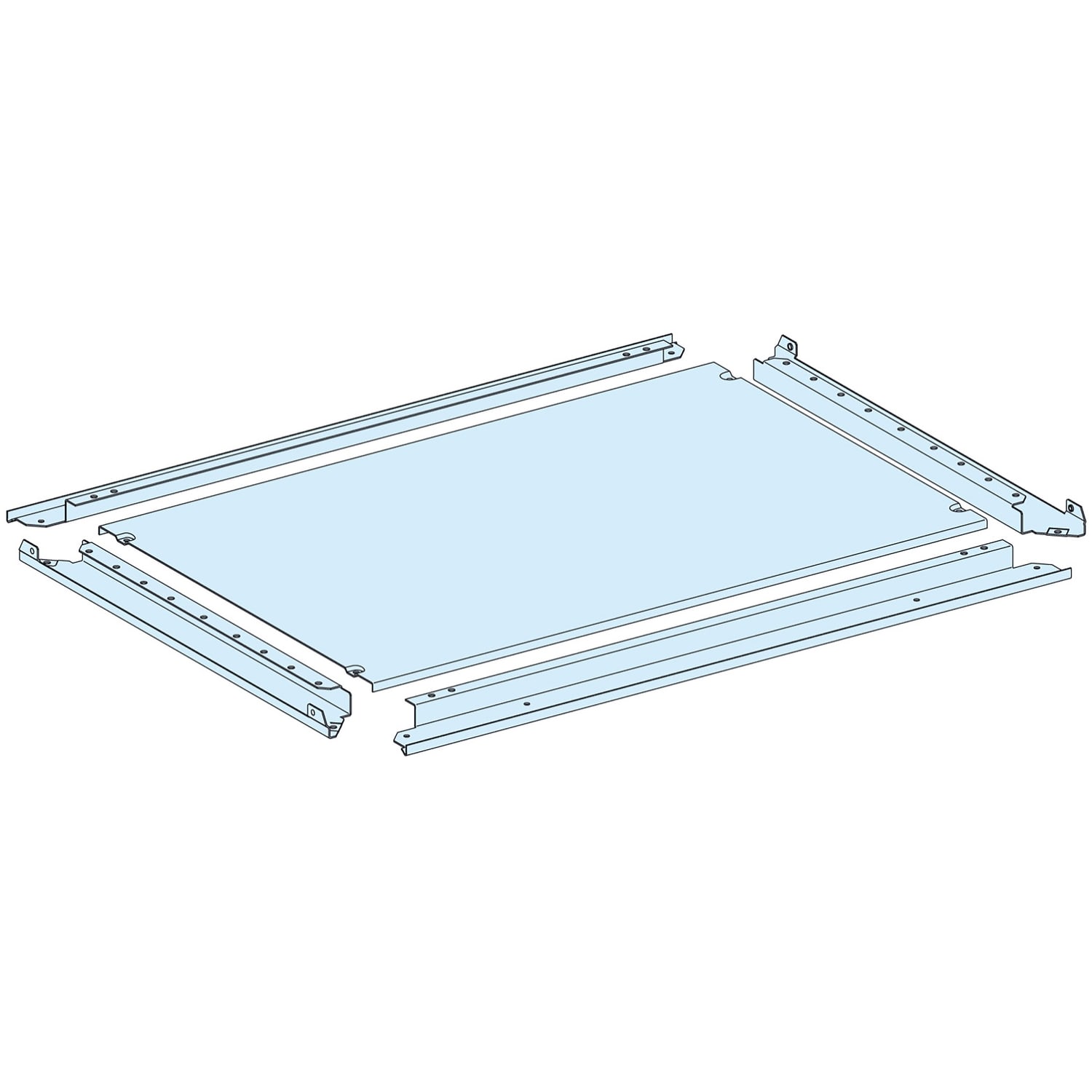 SCHNEIDER ELECTRIC - Struttura, PrismaSeT, Piastra, PPC piena IP55 L400 P600 Prisma P