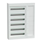 SCHNEIDER ELECTRIC - Centralino per apparecchi modulari con canalina laterale, PrismaSeT S, parete, 6 x 24 moduli, 1 morsettiera di terra, senza porta