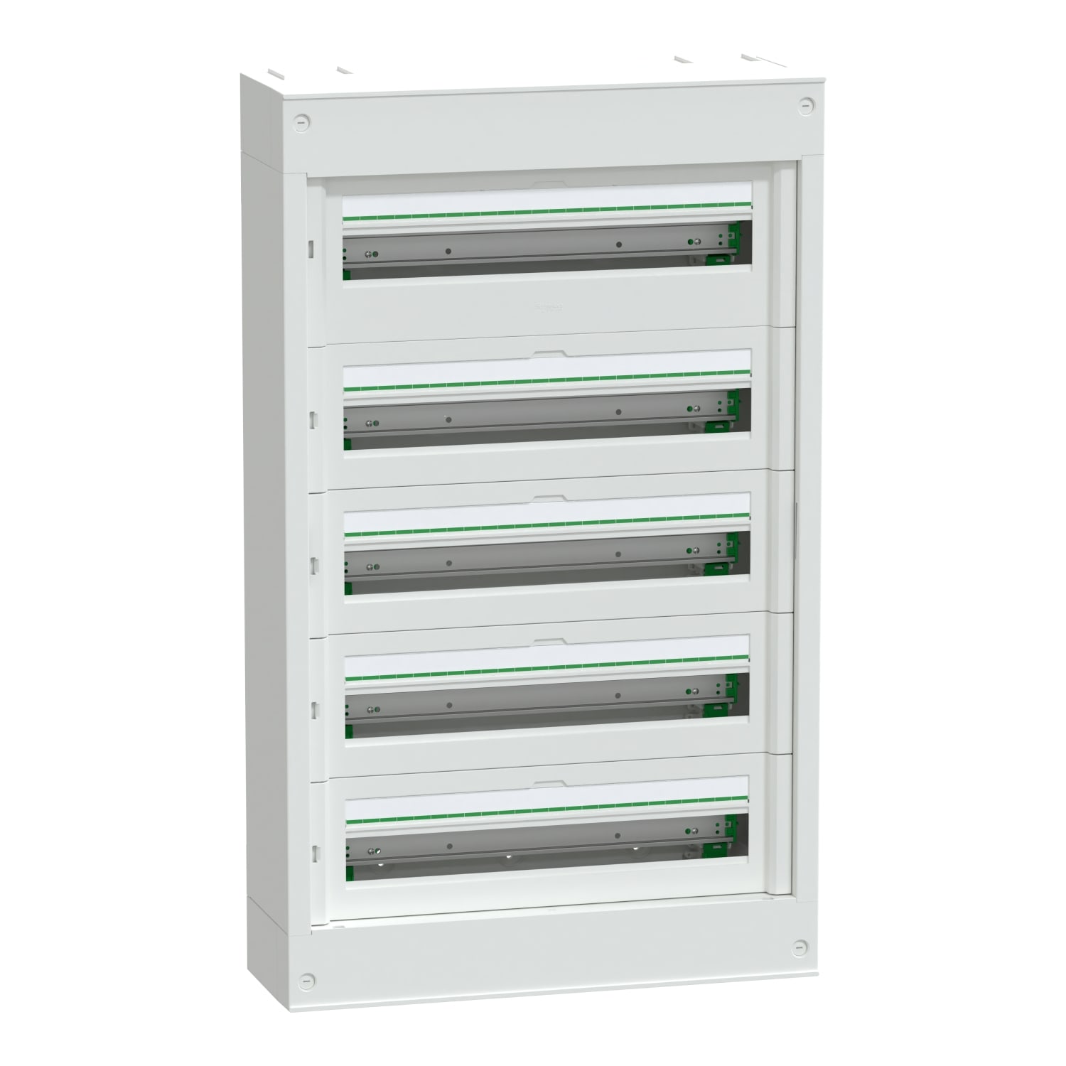 SCHNEIDER ELECTRIC - Centralino per apparecchi modulari, PrismaSeT S, parete, 5 x 24 moduli, 1 morsettiera di terra, senza porta