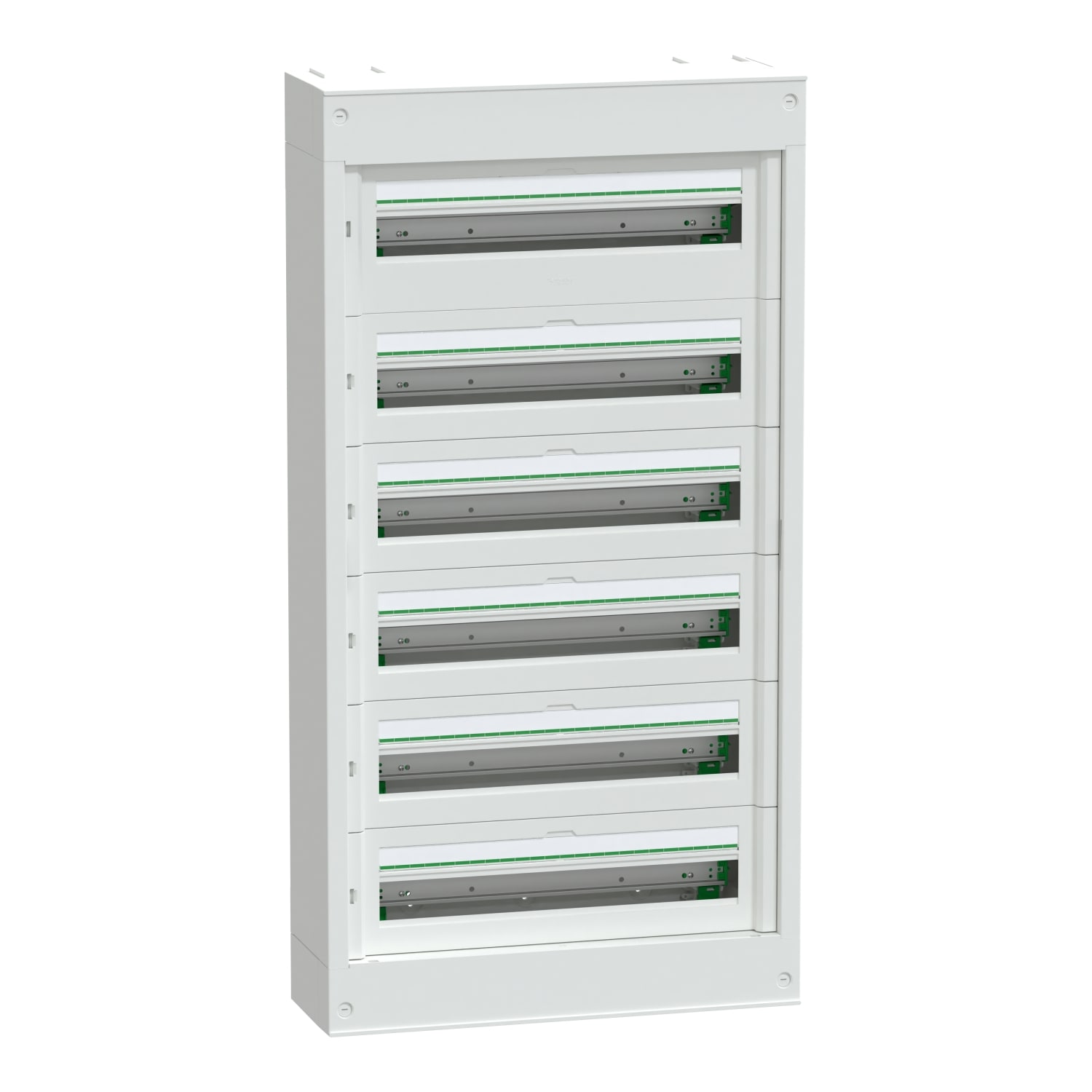 SCHNEIDER ELECTRIC - Centralino per apparecchi modulari, PrismaSeT S, parete, 6 x 24 moduli, 1 morsettiera di terra, senza porta