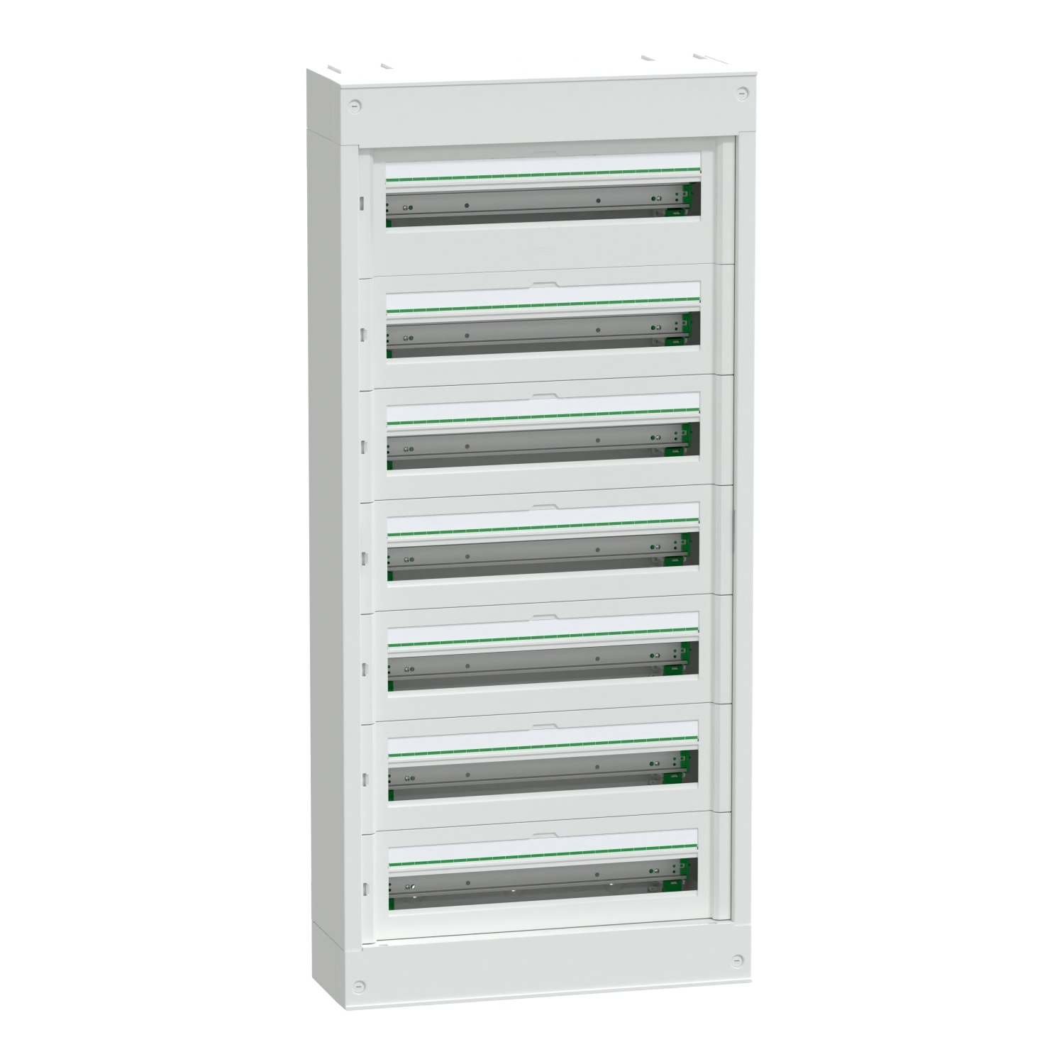 SCHNEIDER ELECTRIC - Centralino per apparecchi modulari, PrismaSeT S, parete, 7 x 24 moduli, 1 morsettiera di terra, senza porta