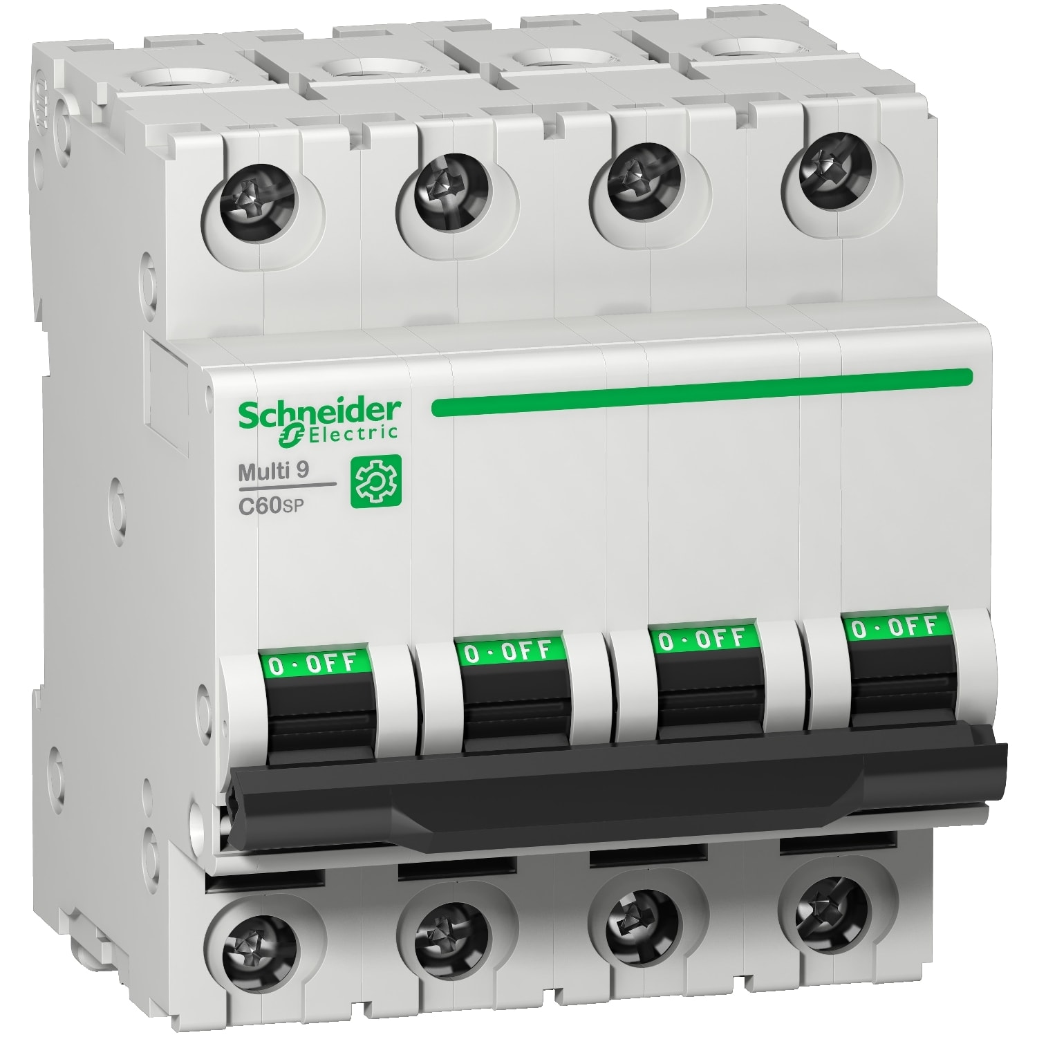 SCHNEIDER ELECTRIC - Interruttore magnetotermico C60SP 4P D 10A 10kA 480Y/277V UL1077