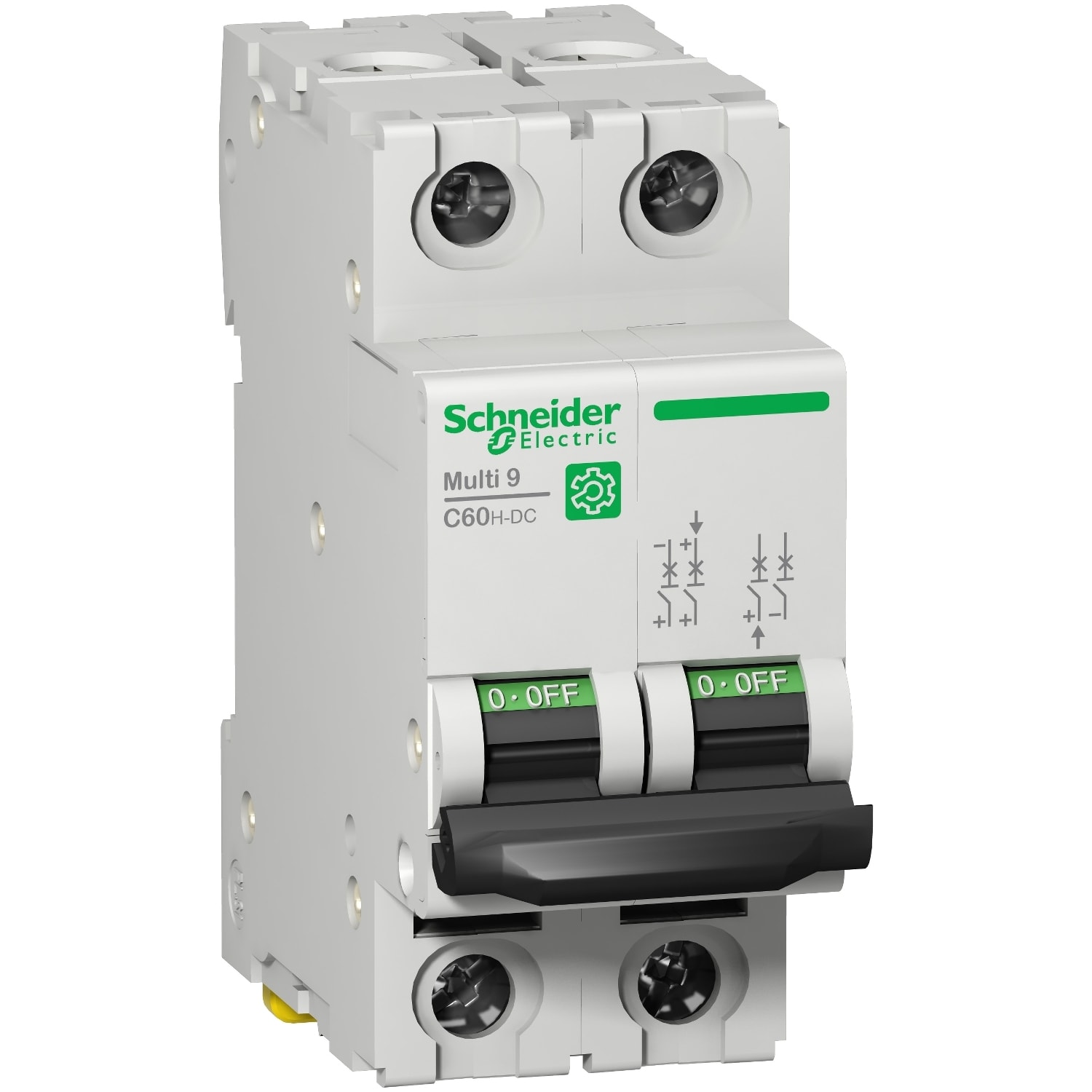 SCHNEIDER ELECTRIC - Multi 9 - C60H-DC - MCB - 2P - 16 A - C Curve - 500 V DC - 10 kA