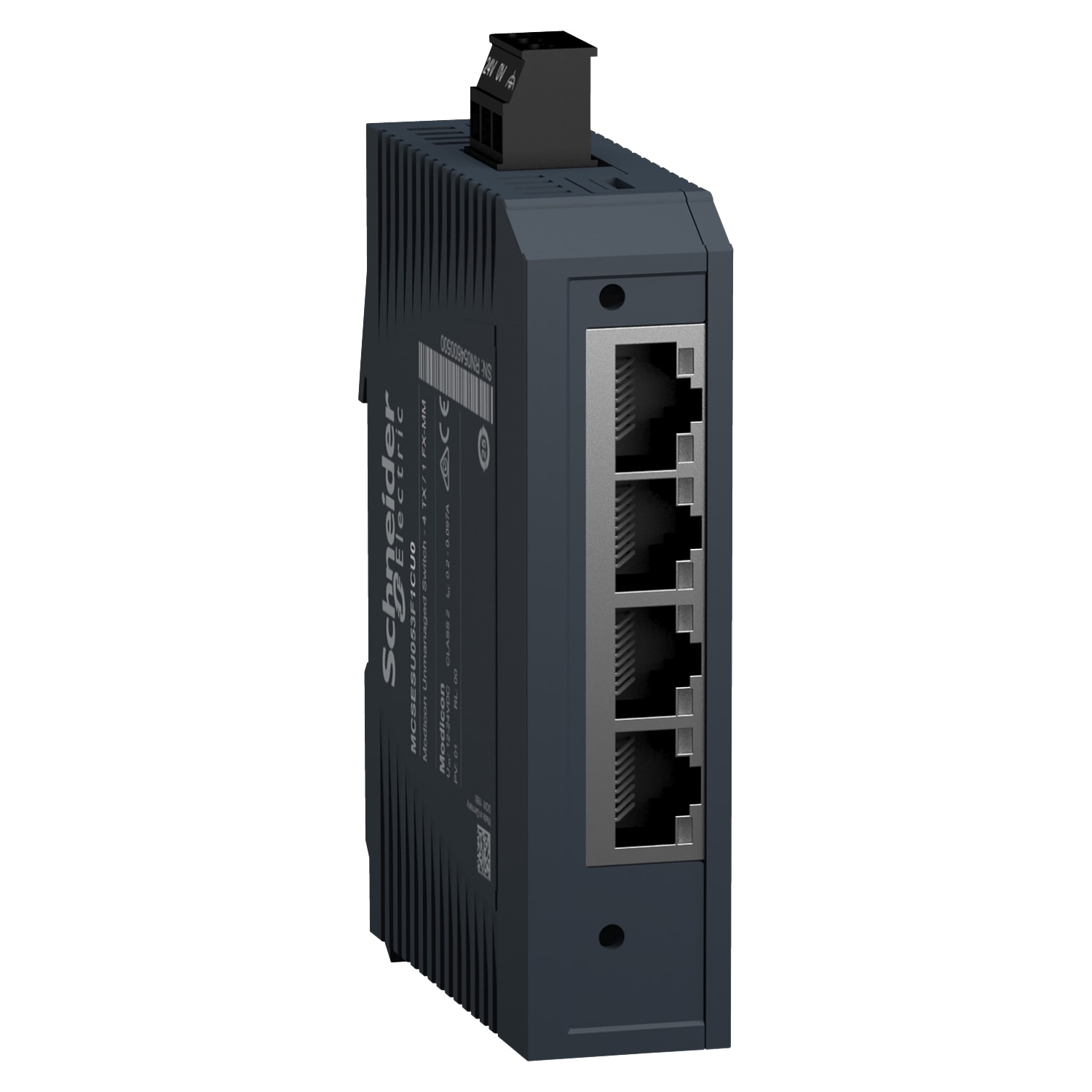 SCHNEIDER ELECTRIC - switch di rete, Modicon Networking, standard non gestito, 4 porte per rame con 1 porta per fibra ottica multimodale