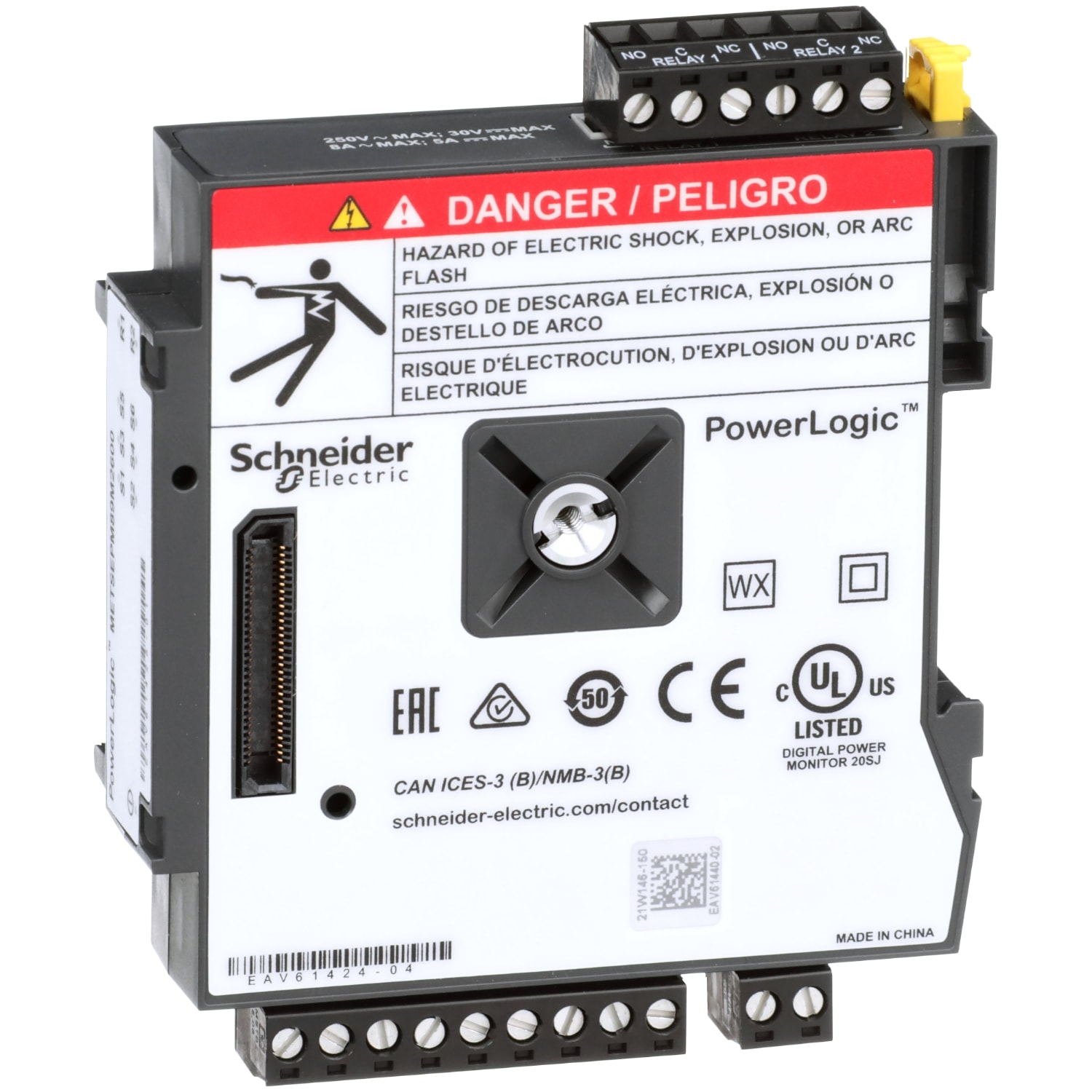 SCHNEIDER ELECTRIC - PowerLogic PM8000 - Modulo I/O digitail - 6 ingressi + 2 uscite relè