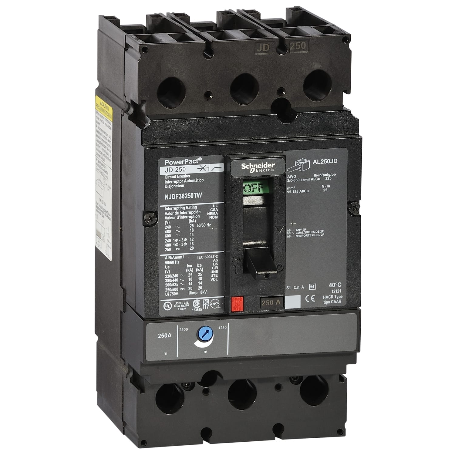 SCHNEIDER ELECTRIC - J-Frame 250A 65kA 3P TM250