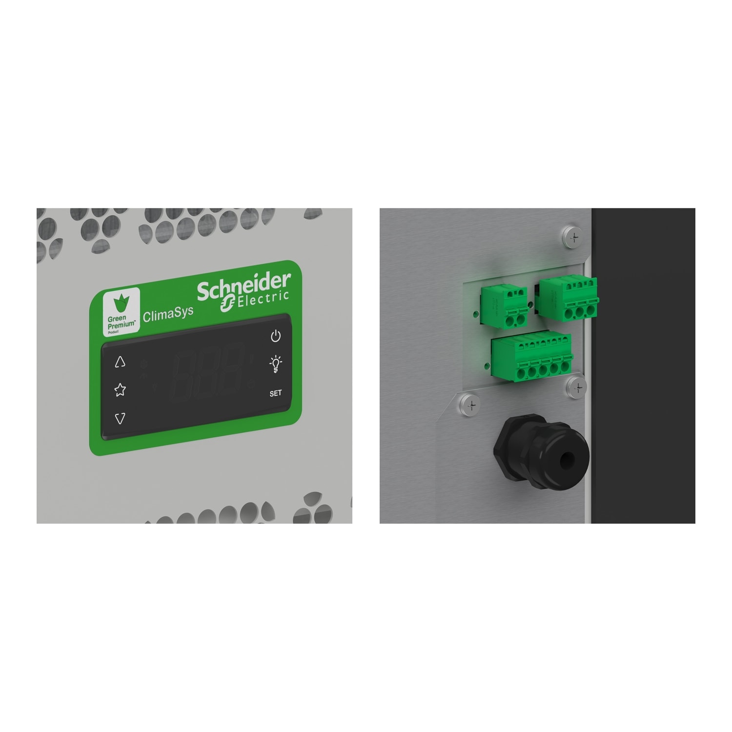 SCHNEIDER ELECTRIC - Controllore Modbus R1DG e sonda di regolazione della temperatura per unità di raffreddamento connessa, ClimaSys CU