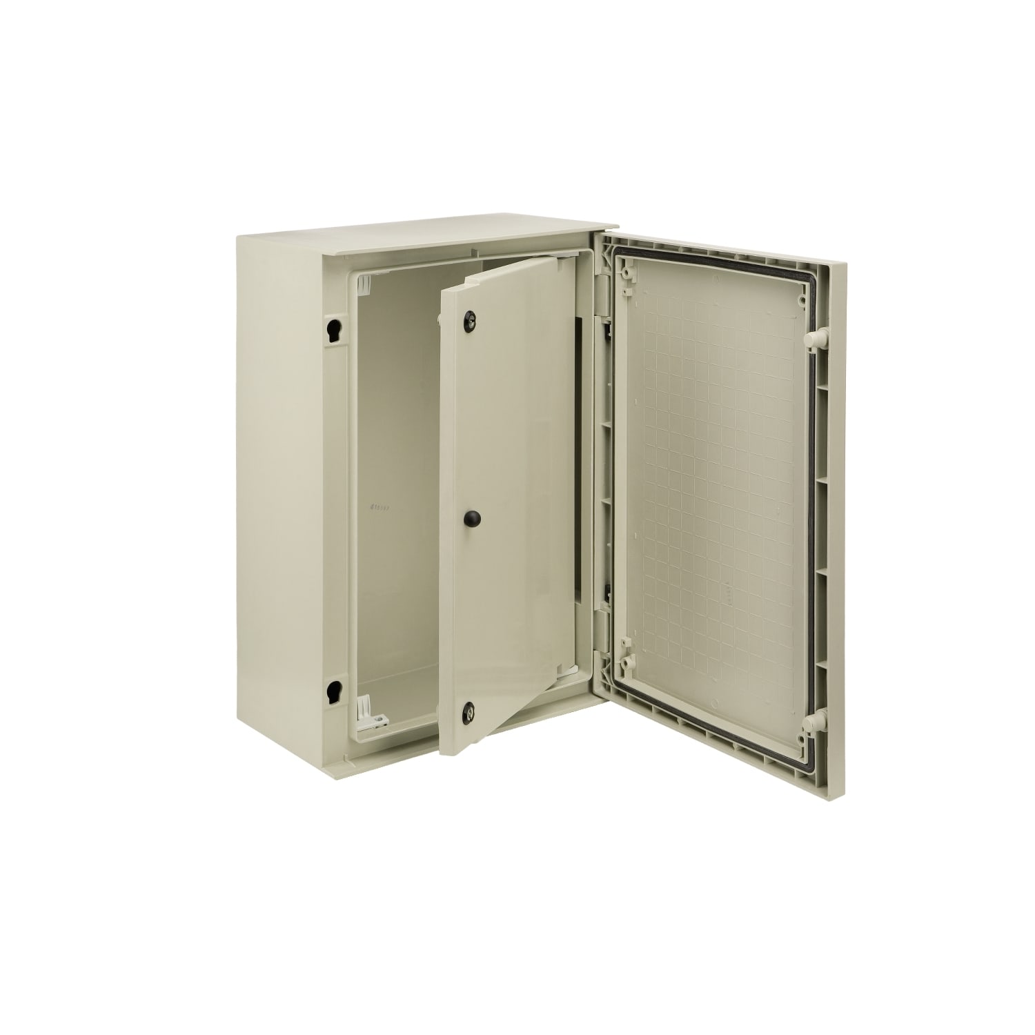 SCHNEIDER ELECTRIC - Porta interna reversibile in poliestere con 2 serrature e motivo a griglia, PanelSeT PLM, PLM64