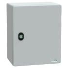 SCHNEIDER ELECTRIC - Cassetta in poliestere con porta liscia e piastra in bakelite, 308x255x160 mm, IP66, IK10, RAL 7035