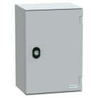 SCHNEIDER ELECTRIC - Cassetta in ABS + PC montata a parete, PanelSeT PLM, porta piena, con piastra in bakelite, 310x215x160 mm, IP66, IK10, RAL 7035