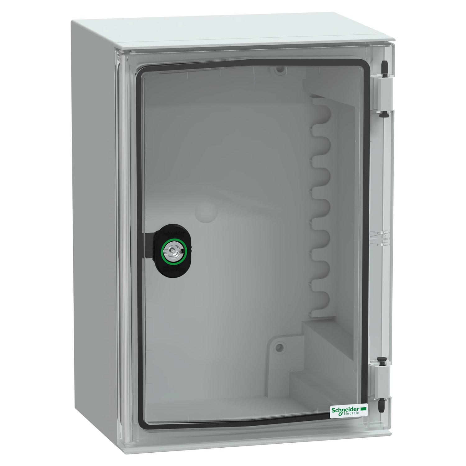 SCHNEIDER ELECTRIC - Cassetta in ABS + PC montata a parete, PanelSeT PLM, porta trasparente, 310x215x160mm, IP66, IK10, RAL 7035