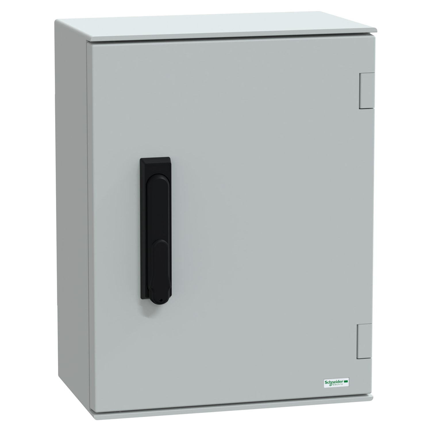 SCHNEIDER ELECTRIC - Cassetta in poliestere montata a parete, PanelSeT PLM, porta piena, con maniglia, 430x330x200mm, IP66, IK10, RAL 7035