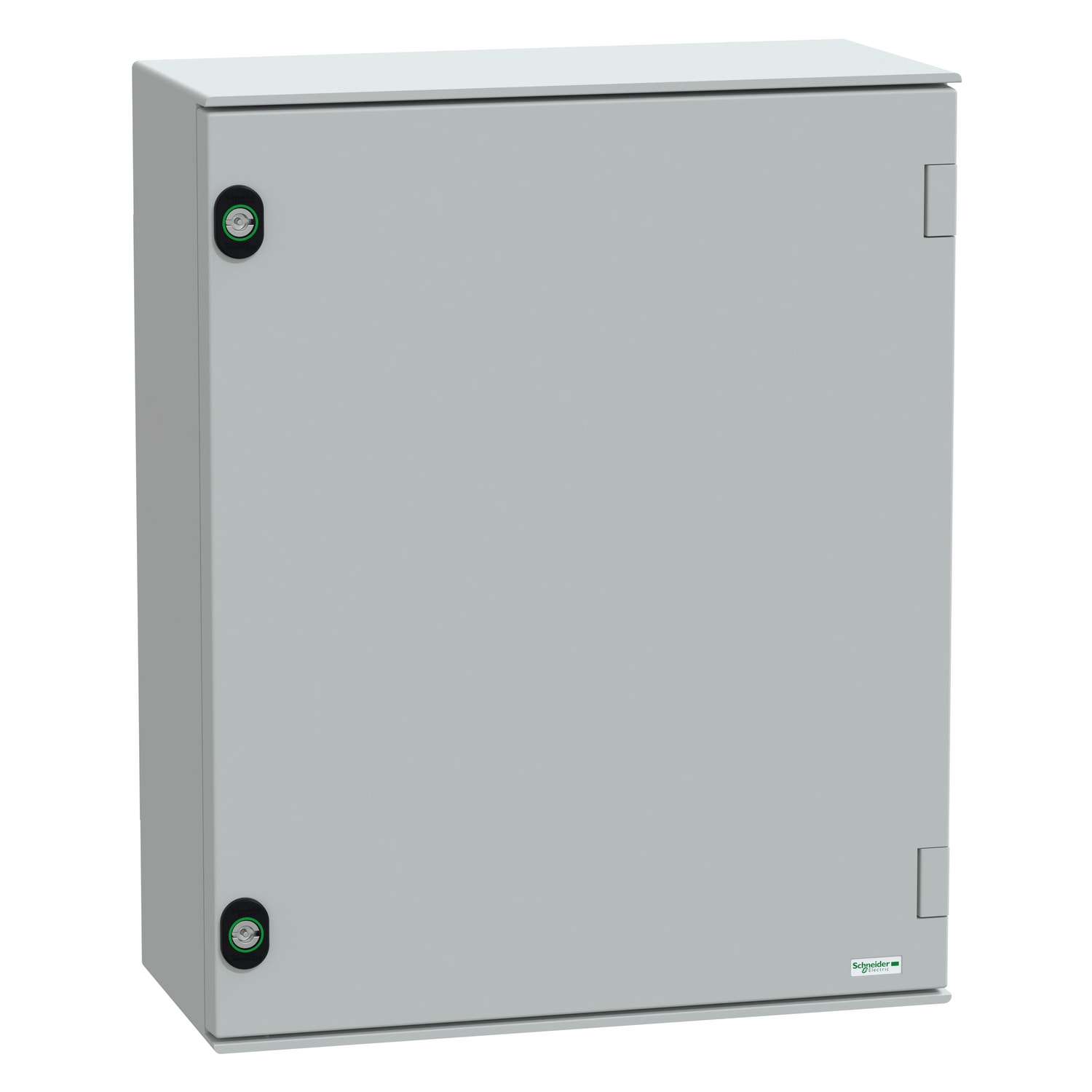 SCHNEIDER ELECTRIC - Cassetta in poliestere montata a parete, PanelSeT PLM, porta piena, con piastra metallica, 530x430x200mm, IP66, IK10, RAL 7035
