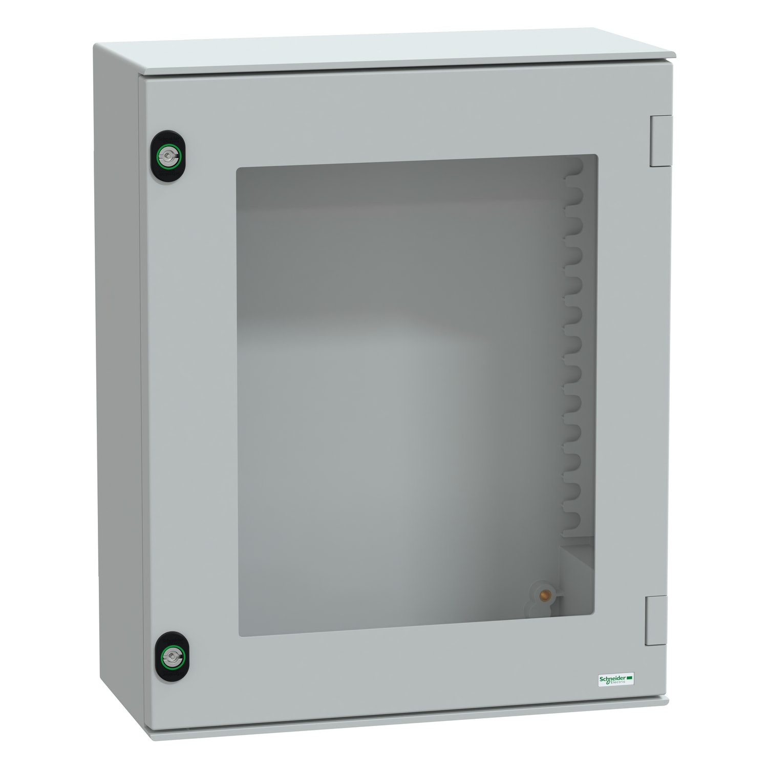 SCHNEIDER ELECTRIC - Cassetta in poliestere montata a parete, PanelSeT PLM, porta trasparente, 530x430x200mm, IP66, IK08, RAL 7035