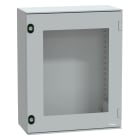 SCHNEIDER ELECTRIC - Cassetta in poliestere montata a parete, PanelSeT PLM, porta trasparente, 530x430x200mm, IP66, IK08, RAL 7035