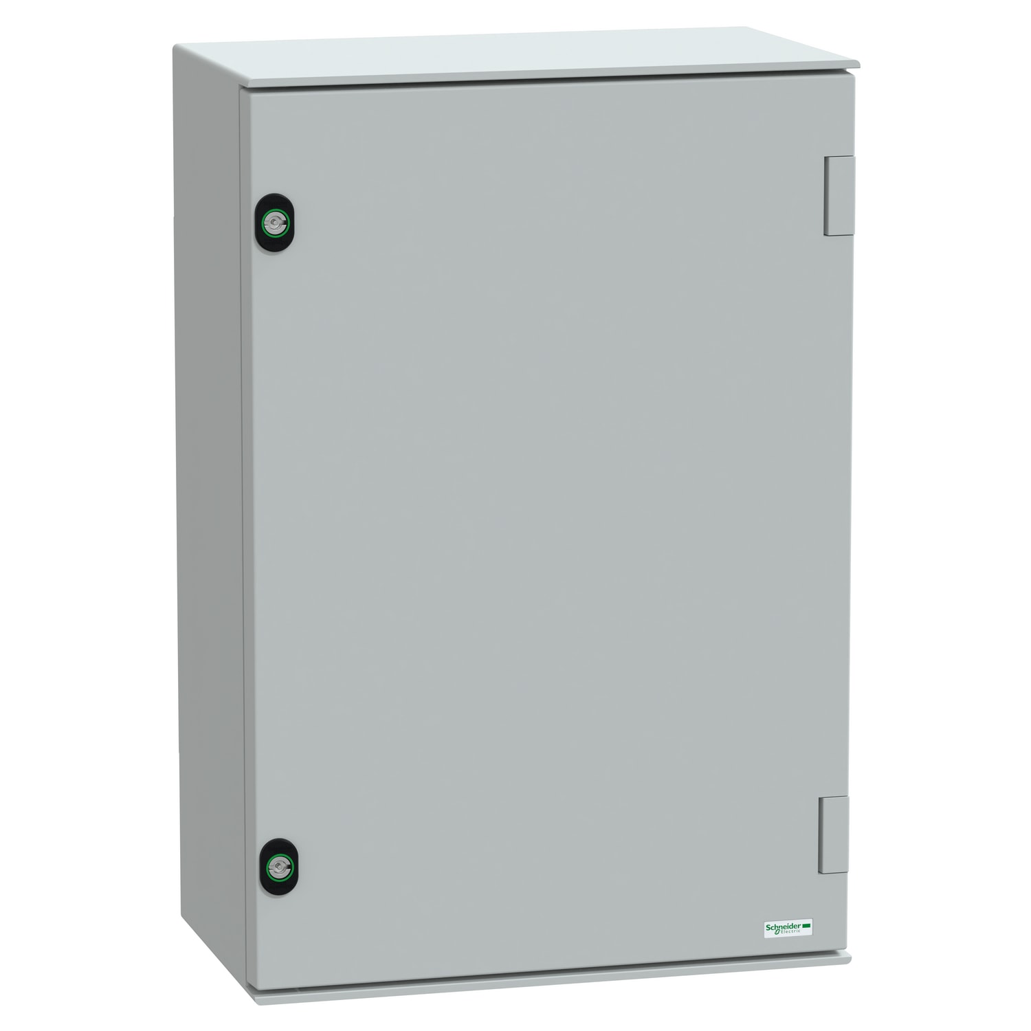 SCHNEIDER ELECTRIC - Cassetta in poliestere montata a parete, PanelSeT PLM, porta piena, con piastra metallica, 647x436x250mm, IP66, IK10, RAL 7035