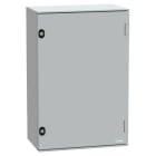 SCHNEIDER ELECTRIC - Cassetta in poliestere montata a parete, PanelSeT PLM, porta piena, con piastra metallica, 647x436x250mm, IP66, IK10, RAL 7035