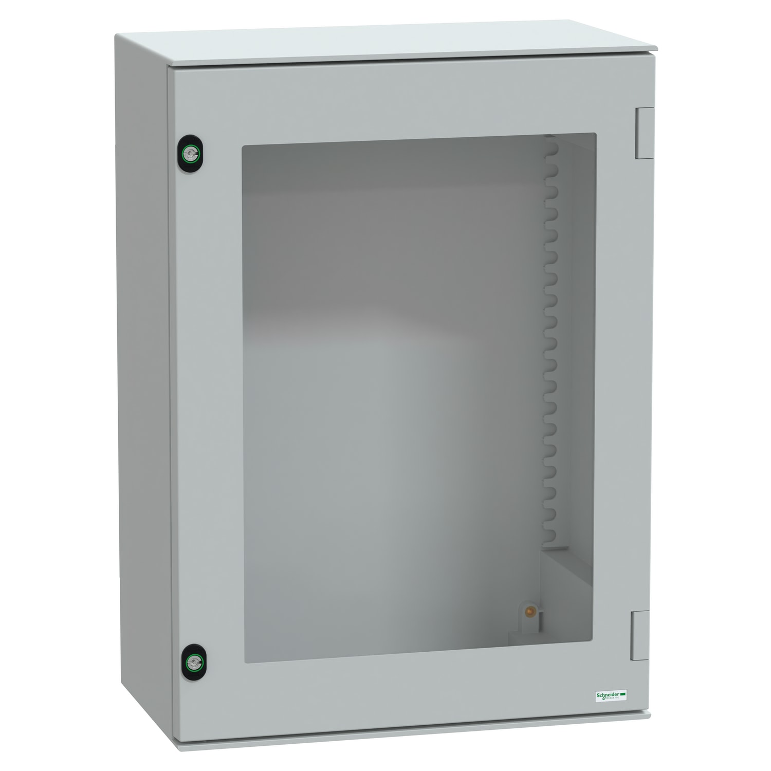 SCHNEIDER ELECTRIC - Cassetta in poliestere montata a parete, PanelSeT PLM, porta trasparente, 747x536x300mm, IP66, IK08, RAL 7035