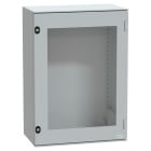 SCHNEIDER ELECTRIC - Cassetta in poliestere montata a parete, PanelSeT PLM, porta trasparente, 747x536x300mm, IP66, IK08, RAL 7035