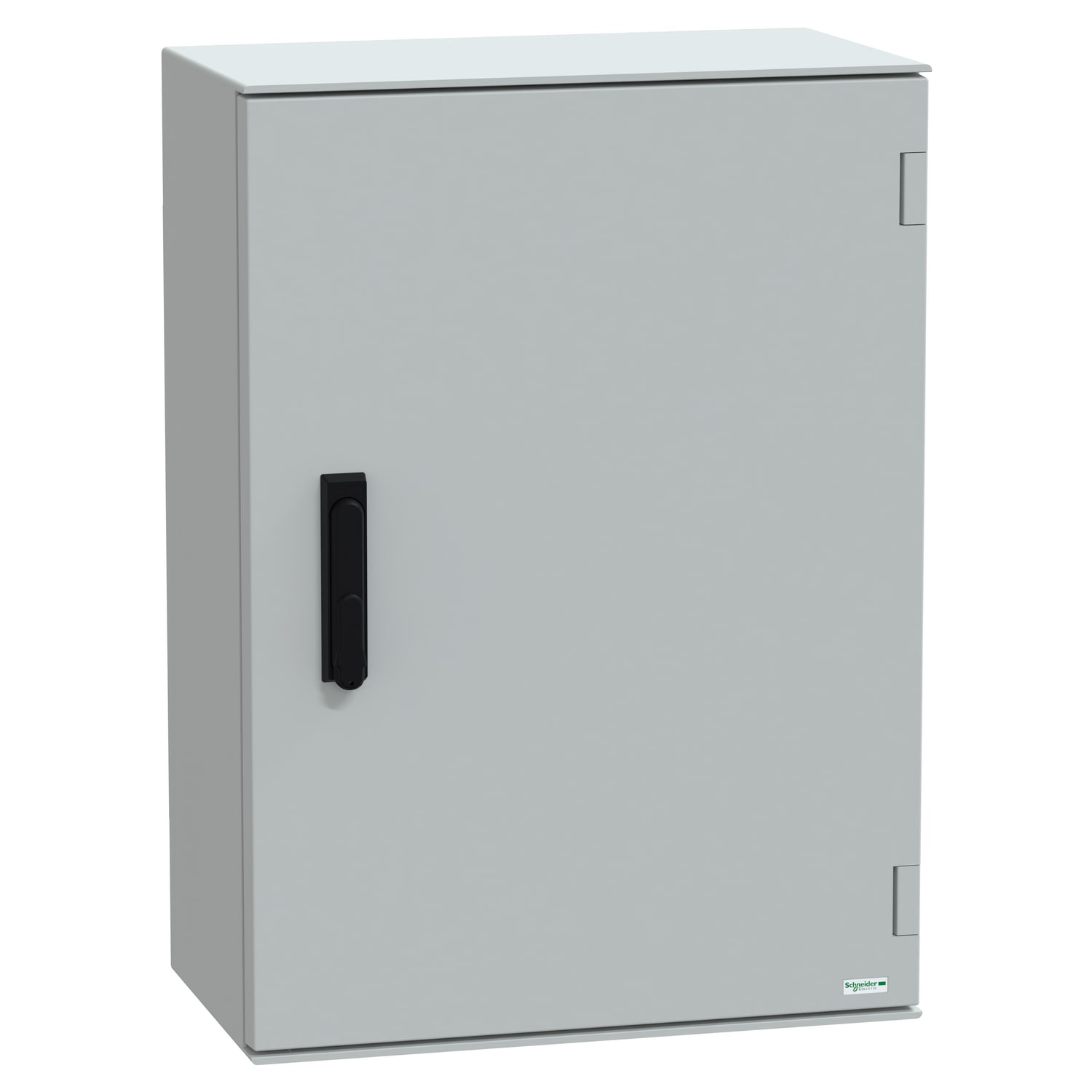 SCHNEIDER ELECTRIC - Cassetta in poliestere montata a parete, PanelSeT PLM, porta piena, con maniglia, 747x536x300mm, IP66, IK10, RAL 7035