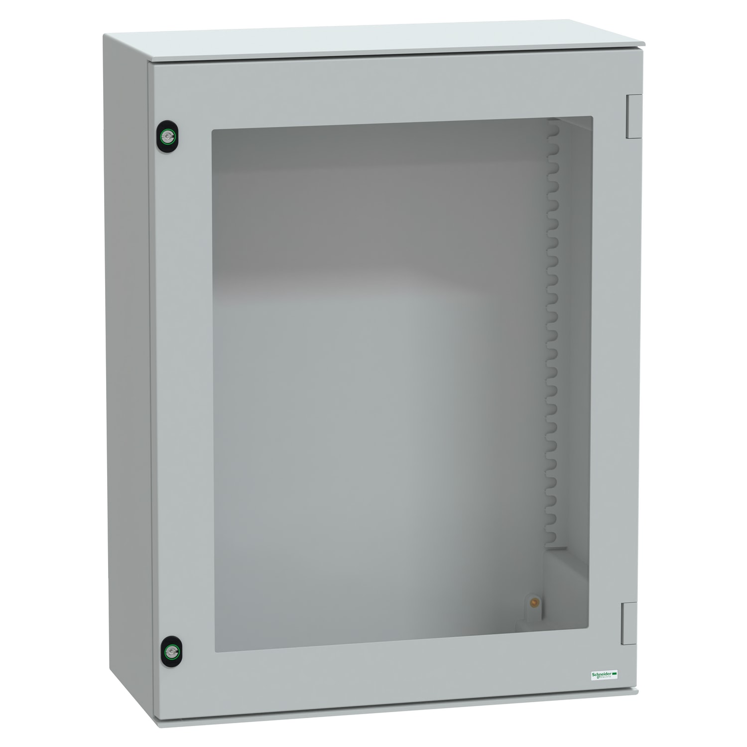 SCHNEIDER ELECTRIC - Cassetta in poliestere montata a parete, PanelSeT PLM, porta trasparente, 847x636x300mm, IP66, IK08, RAL 7035