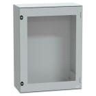 SCHNEIDER ELECTRIC - Cassetta in poliestere montata a parete, PanelSeT PLM, porta trasparente, 847x636x300mm, IP66, IK08, RAL 7035