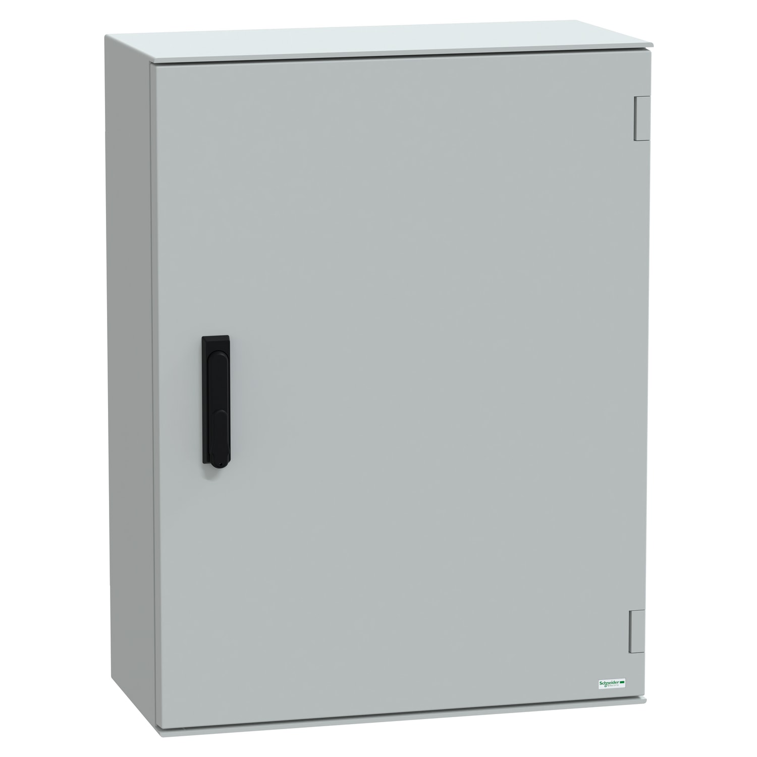 SCHNEIDER ELECTRIC - Cassetta in poliestere montata a parete, PanelSeT PLM, porta piena, con maniglia, 847x636x300mm, IP66, IK10, RAL 7035
