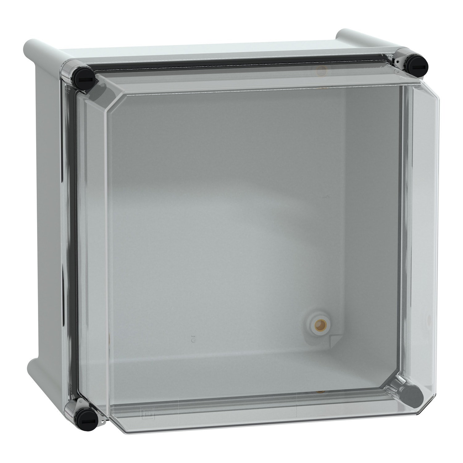 SCHNEIDER ELECTRIC - Cassetta PLS, retro in poliestere, coperchio trasparente per PC IP65 27x27x23cm