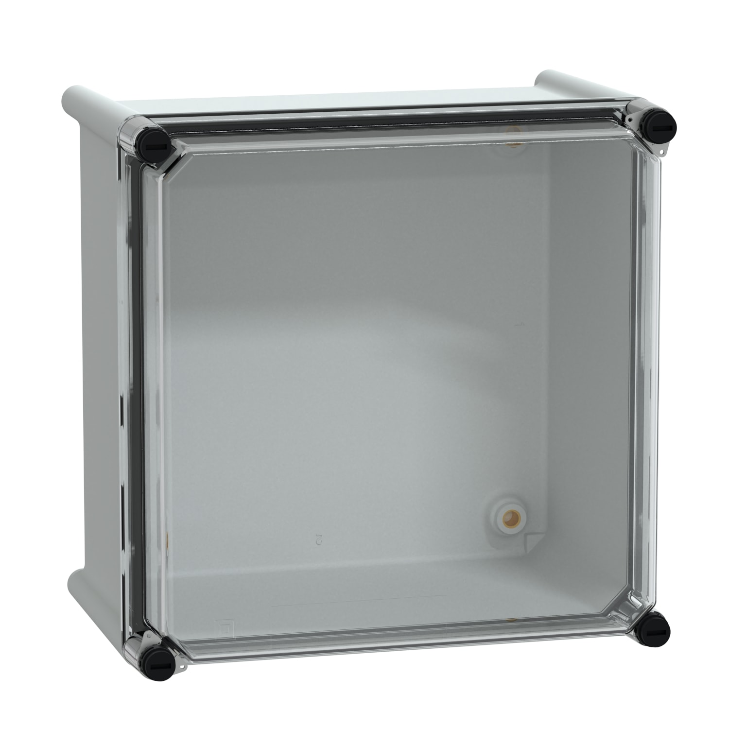 SCHNEIDER ELECTRIC - Cassetta PLS, retro in poliestere, coperchio trasparente per PC IP65 27x27x18cm