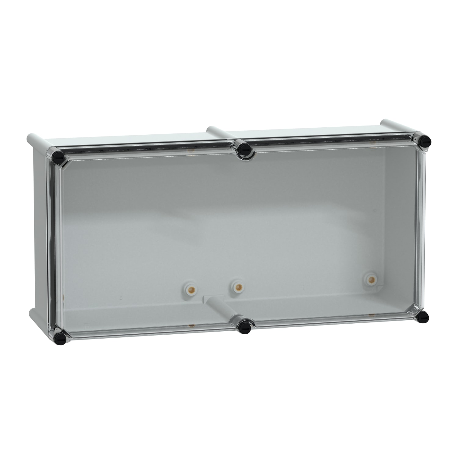SCHNEIDER ELECTRIC - Cassetta PLS, retro in poliestere, coperchio trasparente per PC IP65 27x54x18cm