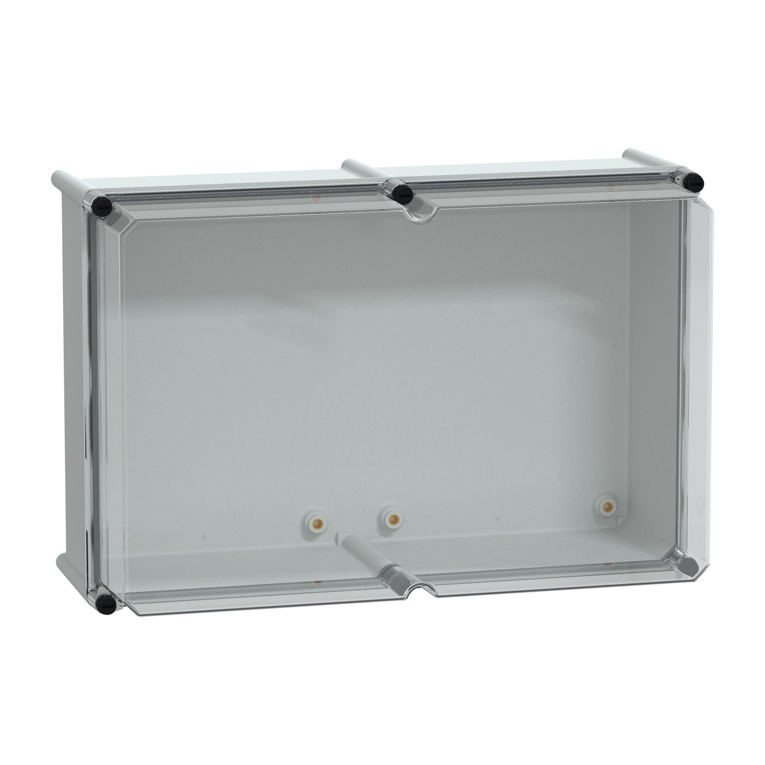 SCHNEIDER ELECTRIC - Cassetta PLS, retro in poliestere, coperchio trasparente per PC IP65 36x54x23cm