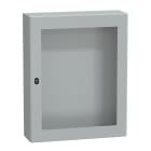 SCHNEIDER ELECTRIC - Cassetta in acciaio montata a parete, PanelSeT S3D, porta trasparente, senza piastra di montaggio, 1000x800x250mm, IP66, IK08