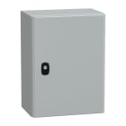 SCHNEIDER ELECTRIC - Cassetta in acciaio montata a parete, PanelSeT S3D, porta piena, senza piastra di montaggio, 400x300x200mm, IP66, IK10